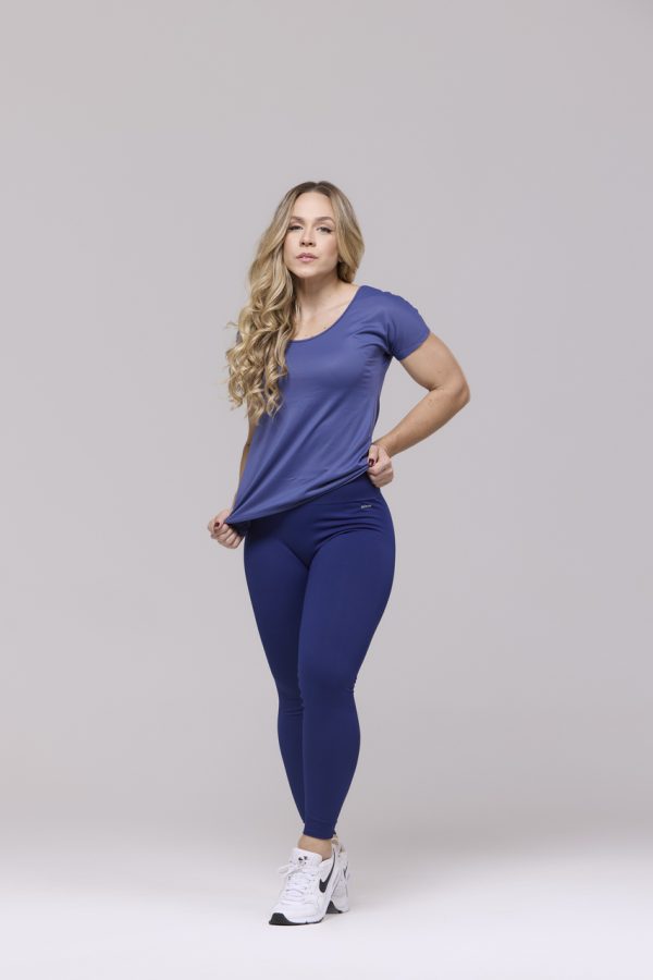 CONJUNTO LEGGING MARINHO BLUSA AZUL
