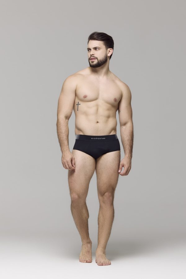 11073 CUECA SLIP POLIAMIDA SEM COSTURA PRETO