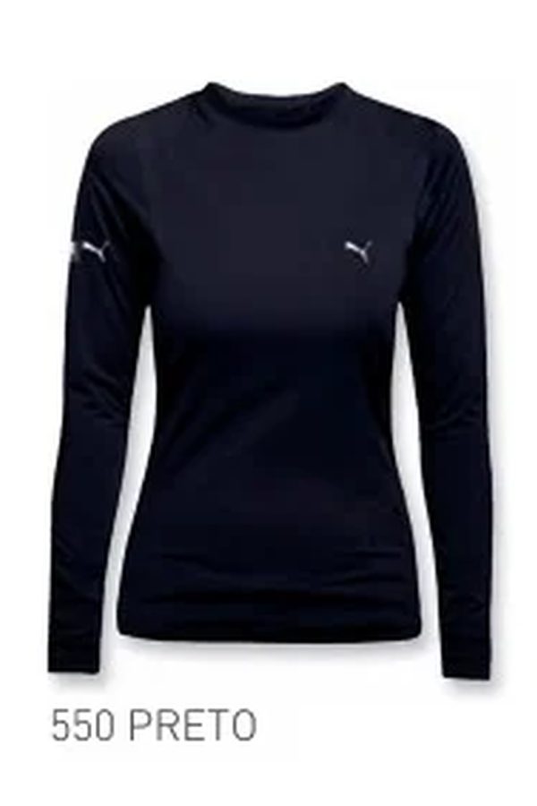 26075 CAMISETA MANGA LONGA PRETO UV50+ ( FEMININA ) - PUMA