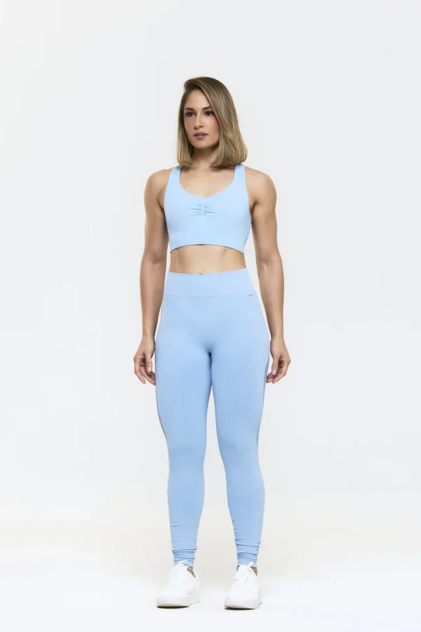 CONJUNTO LEGGING E TOP SEM COSTURA – SELENE AZUL ACINZENTADO