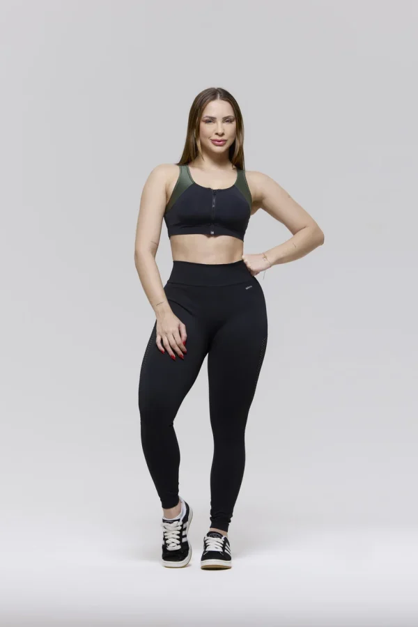 CONJUNTO LEGGING E TOP C/ ZIPER  SELENE