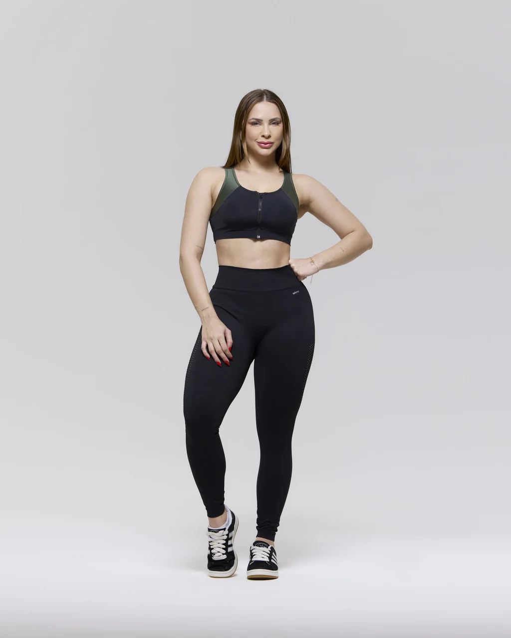 CONJUNTO LEGGING E TOP C/ ZIPER SELENE