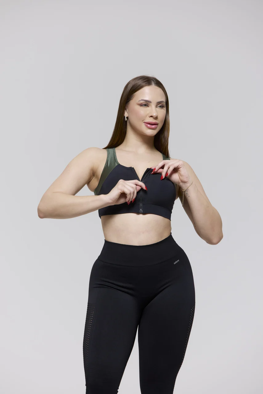 CONJUNTO LEGGING E TOP C/ ZIPER SELENE - Imagem 2