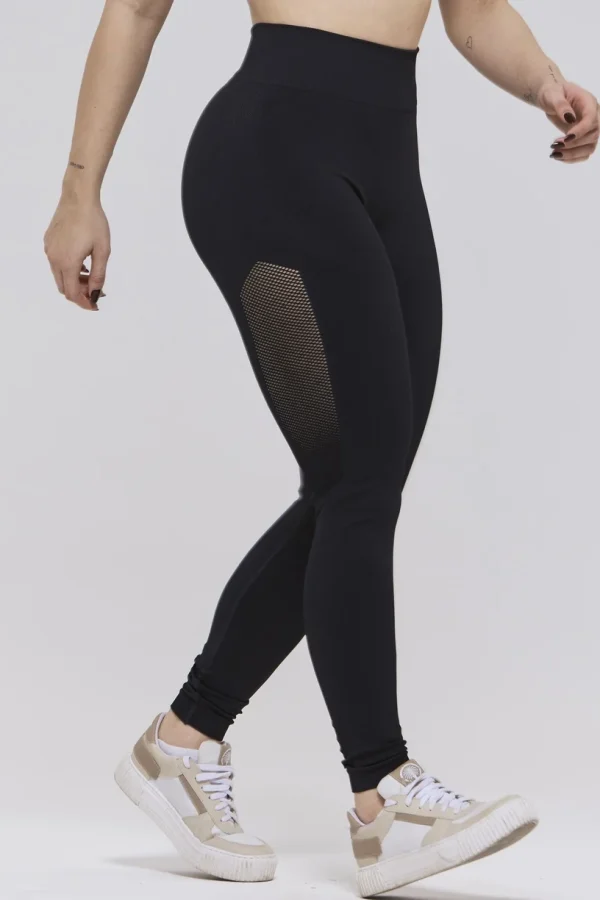 20961 LEGGING SEM  COSTURA - FITNESS - PRETO