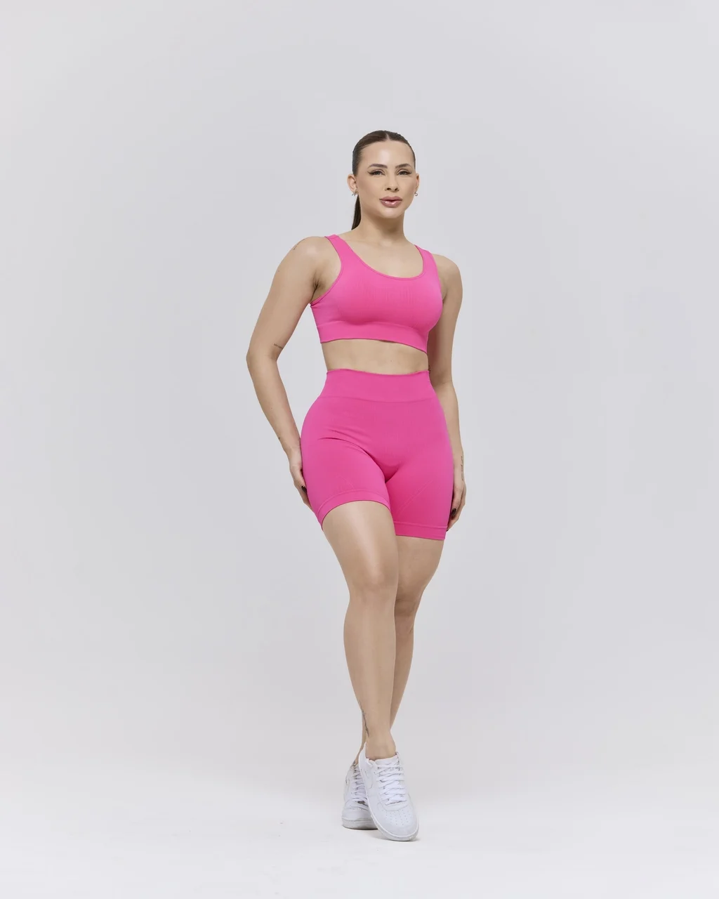 20917 TOP SEM COSTURA CANELADO - FITNESS PINK - Imagem 3