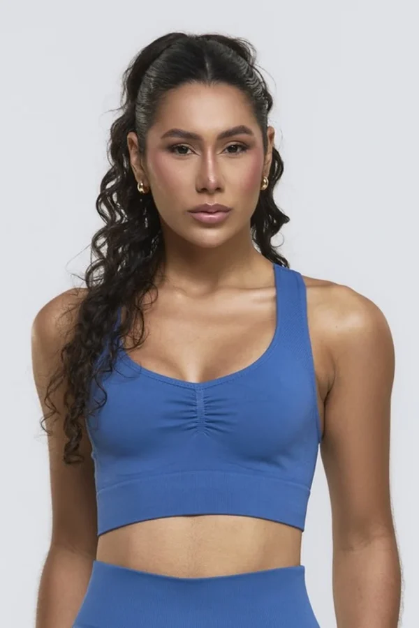 20963 TOP NADADOR SEM COSTURA - AZUL