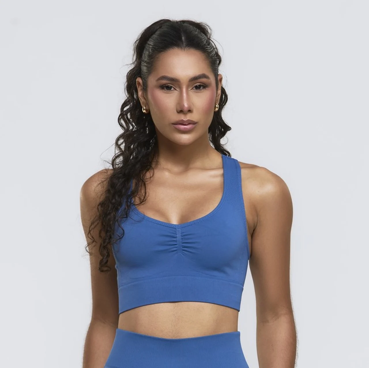 20963 TOP NADADOR SEM COSTURA - AZUL