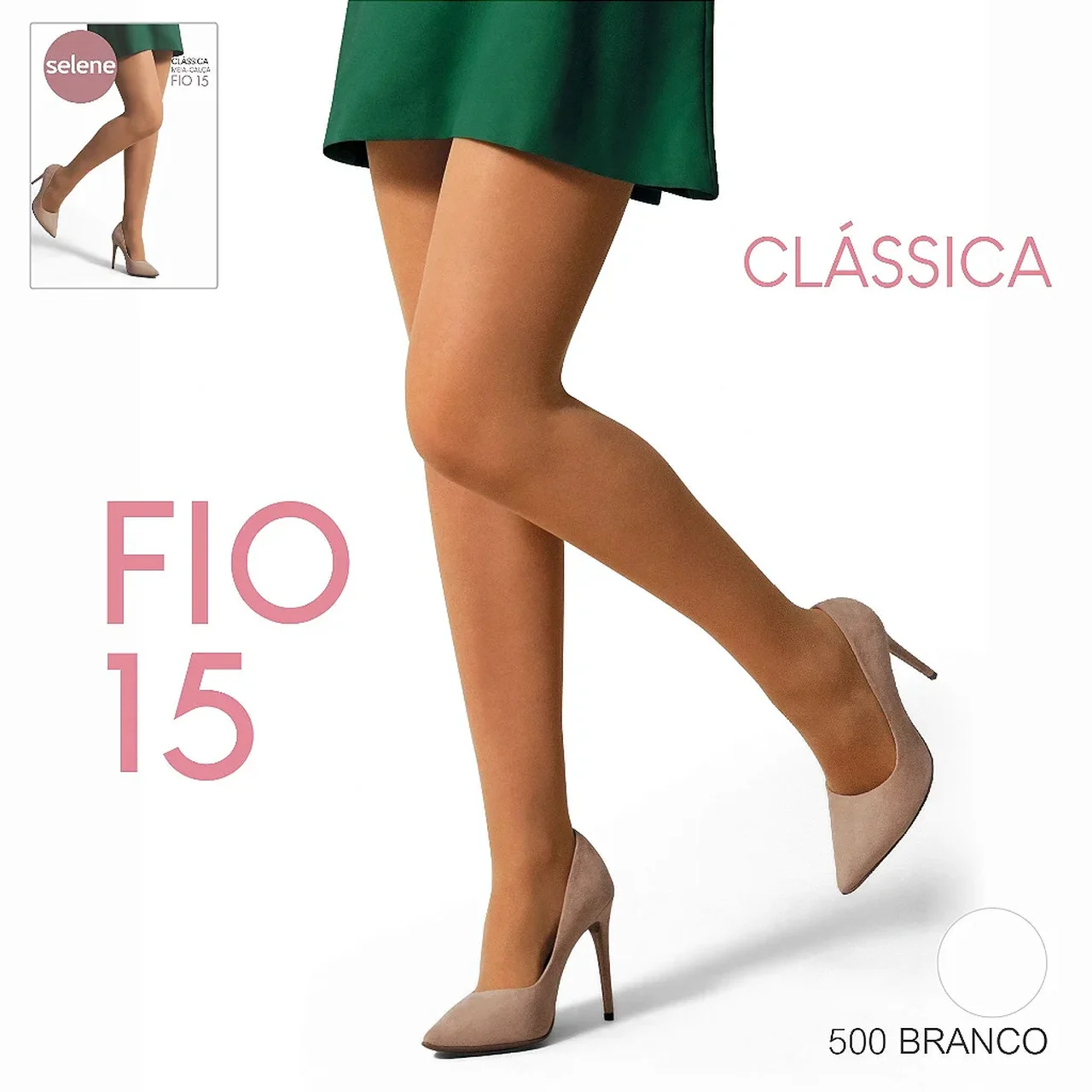 9020 MEIA CALCA CLASSICA FIO 15 - BRANCA