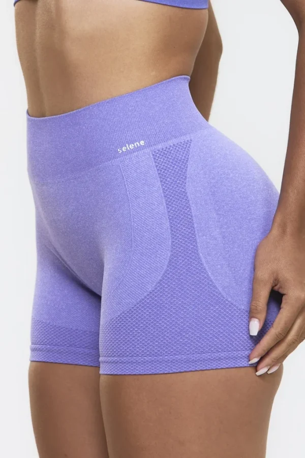 20924 SHORT SEM COSTURA EMPINA BUMBUM - FITNESS ROXO MESCLA