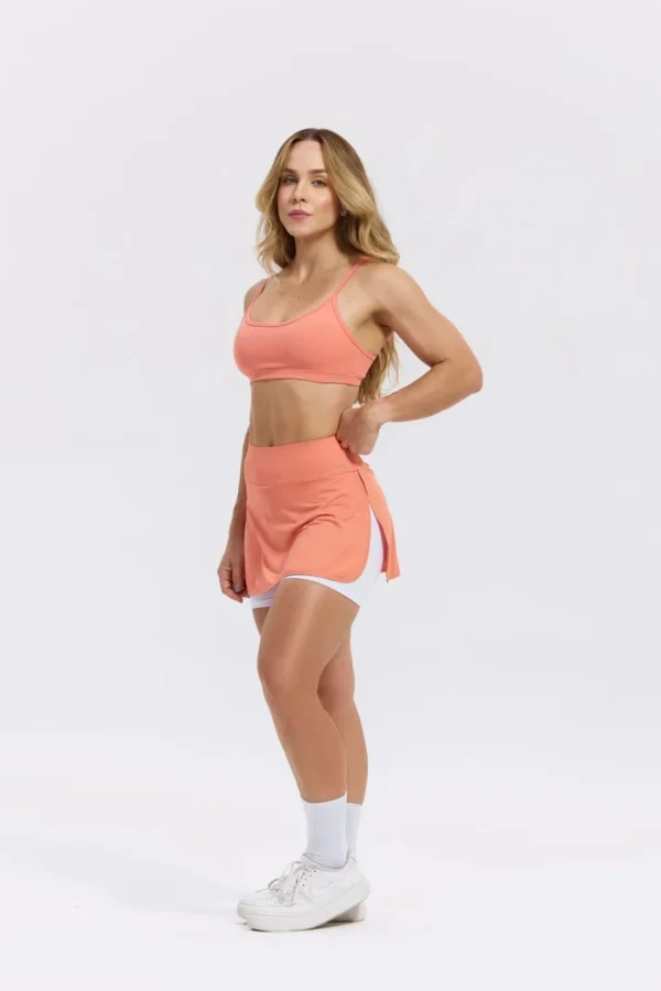 CONJUNTO SHORT SAIA E TOP COM BOJO SALMAO SELENE