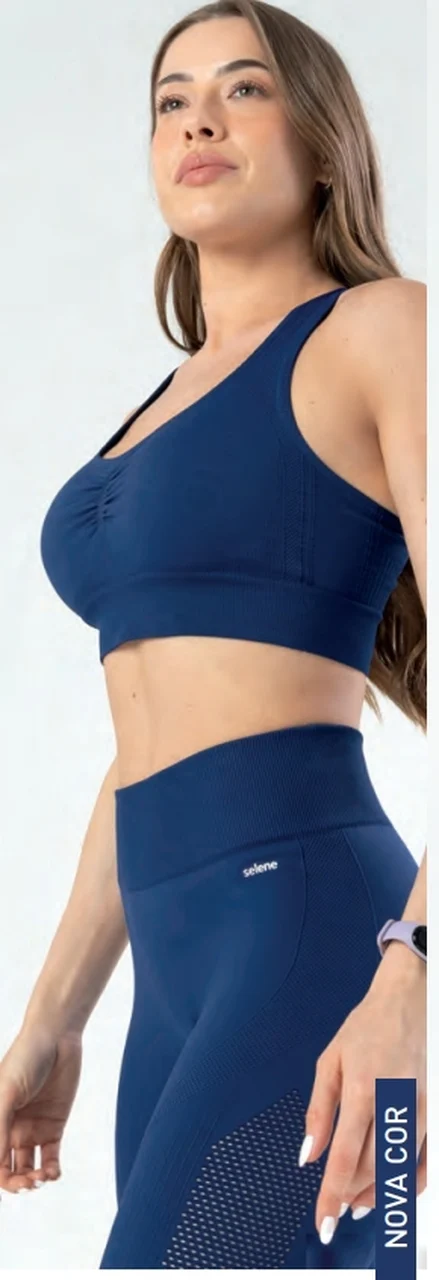 20961 LEGGING SEM COSTURA - FITNESS AZUL ESCURO - Imagem 2