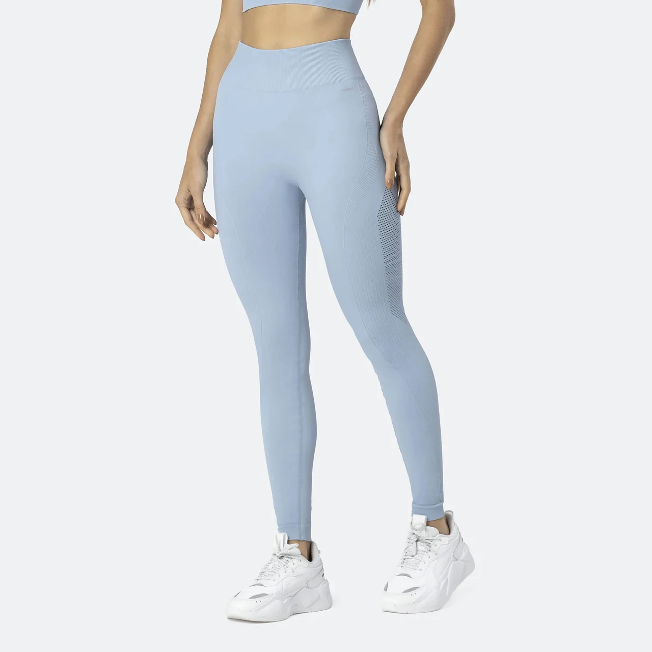 20961 LEGGING FURADINHA SEM COSTURA AZUL ACINZENTADO