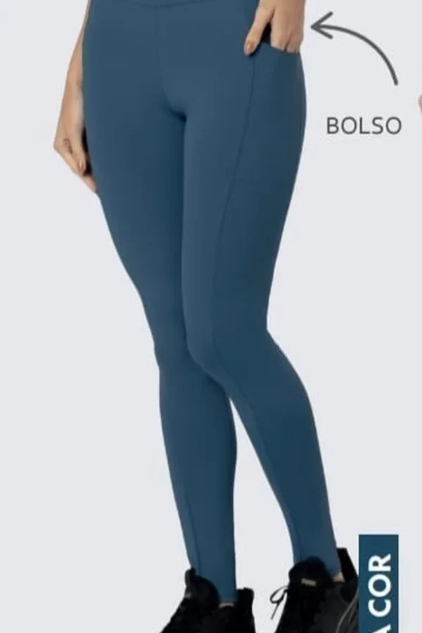 24817 LEGGING COM RECORTE  E BOLSO AZUL