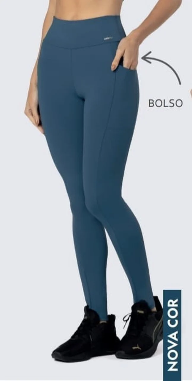 24817 LEGGING COM RECORTE E BOLSO AZUL