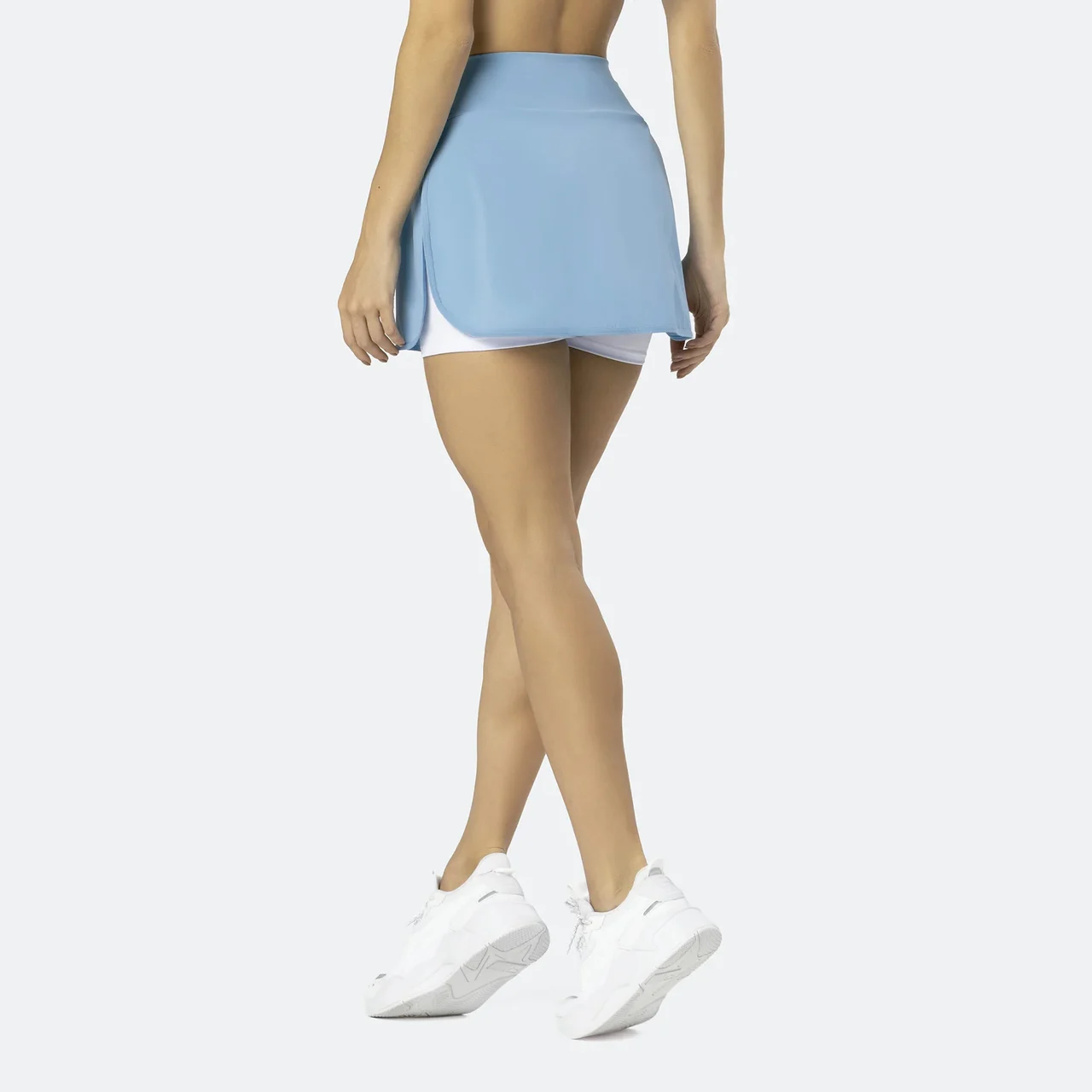 CONJUNTO SHORT SAIA E TOP COM BOJO AZUL CLARO SELENE - Imagem 2
