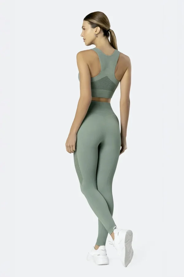 CONJUNTO LEGGING E TOP SEM COSTURA – SELENE EUCALIPTO