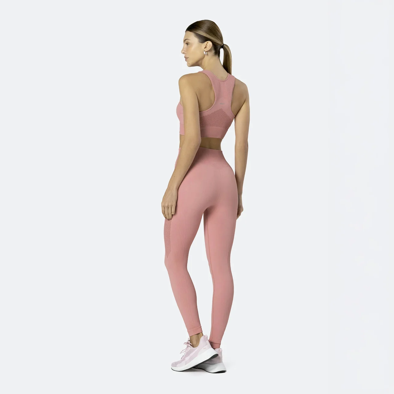 CONJUNTO LEGGING E TOP SEM COSTURA – ROSA