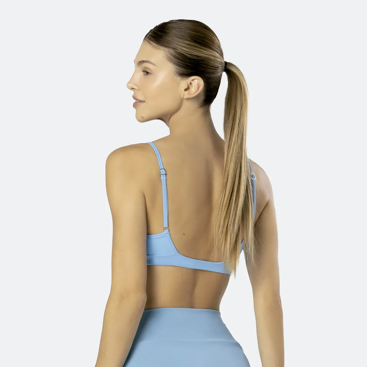 CONJUNTO SHORT SAIA E TOP COM BOJO AZUL CLARO SELENE - Imagem 3