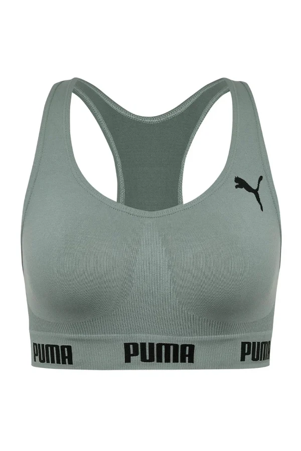 27070 TOP SEM COSTURA - PUMA VERDE FOLHA