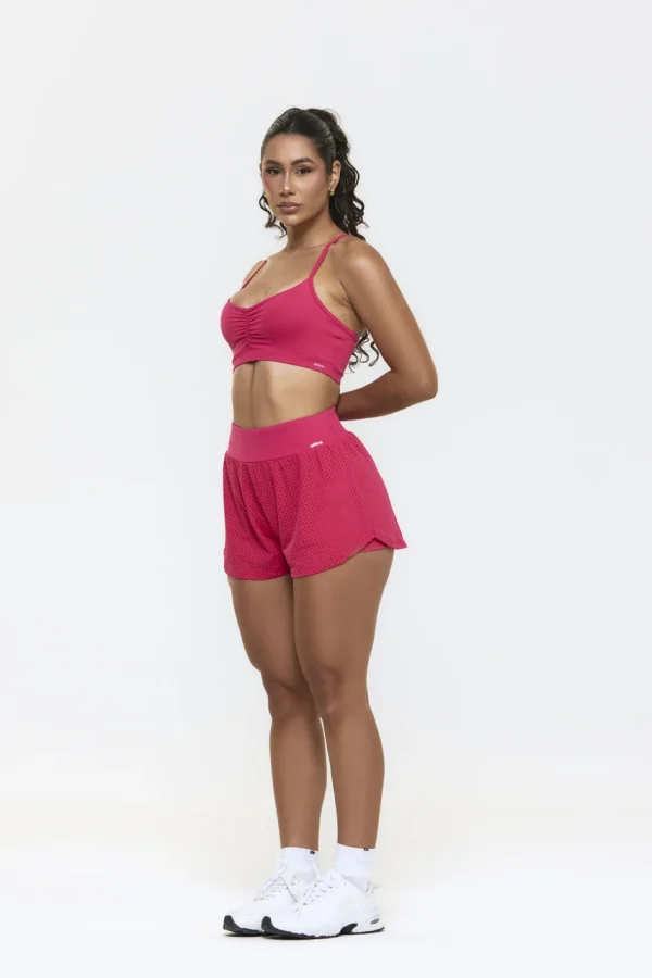 CONJUNTO SHORT DUPLO – FITNESS ROSA ESCURO