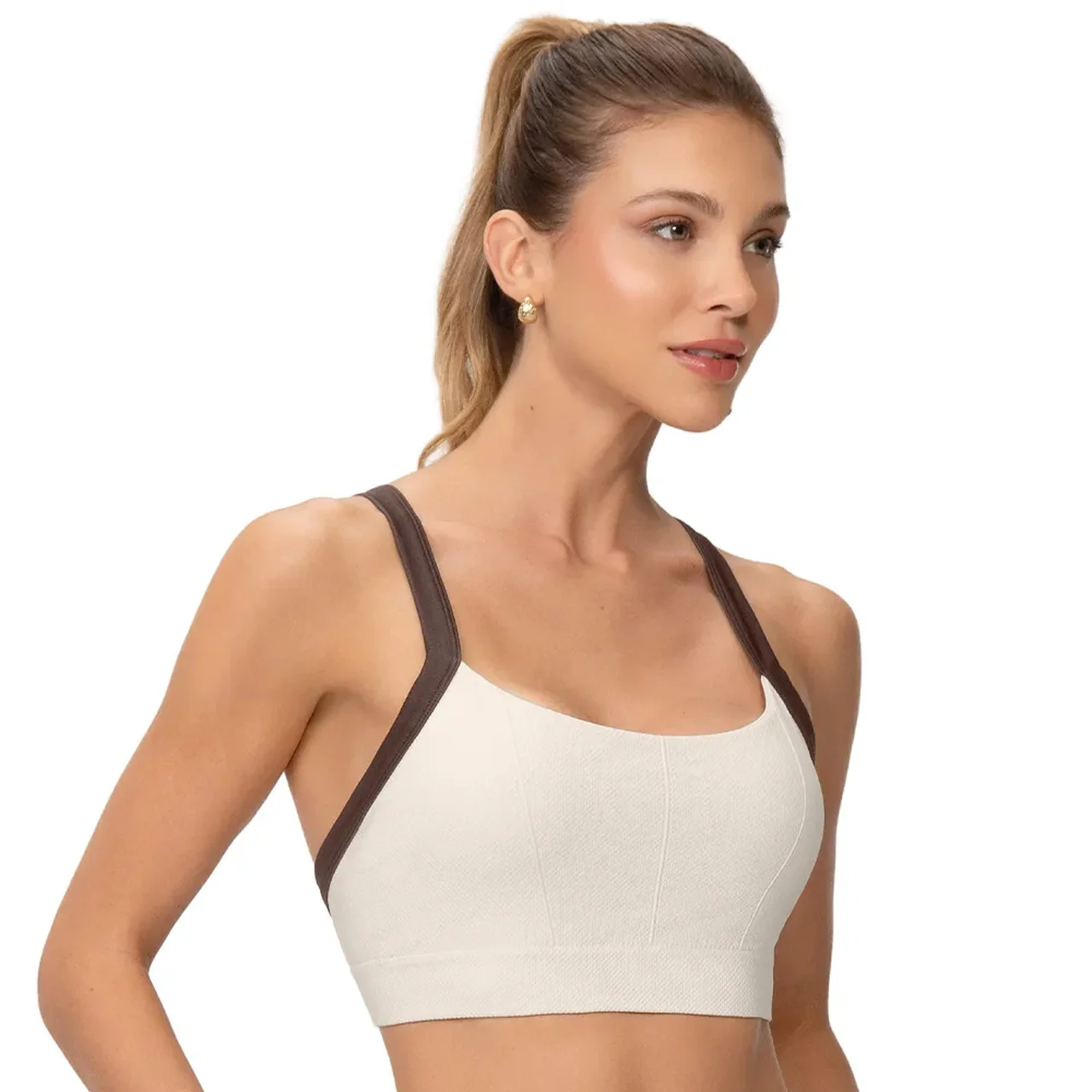 TOP FITNESS PUNCH LINE COM BOJO REMOVIVEL SEM COSTURA