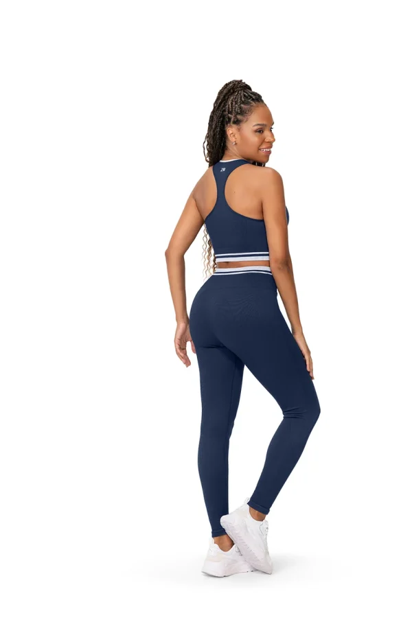CONJUNTO ZEE RUCCI SEM COSTURA LEGGING E TOP MARINHO