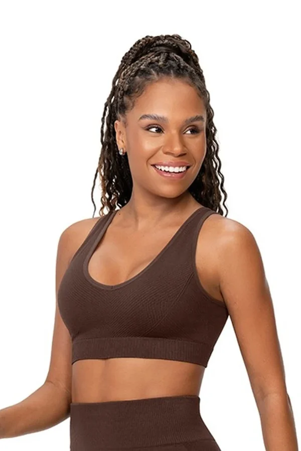 TOP FITNESS COM BOJO REMOVIVEL SEM COSTURA C127