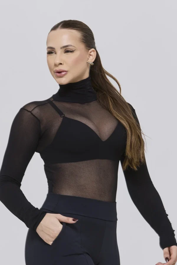 9900 SEGUNDA PELE GOLA ALTA - FIO 40- PRETO TAMANHO UNICO
