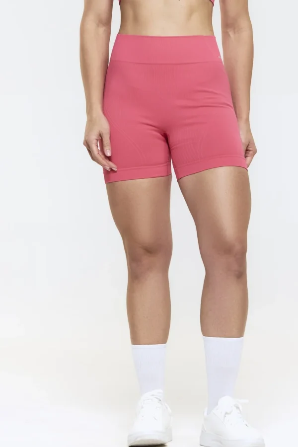 20923 SHORT SEM COSTURA CANELADO FITNESS MELANCIA