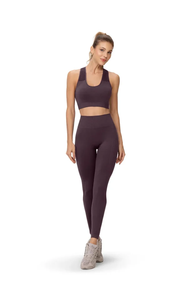 CONJUNTO ZEE RUCCI SEM COSTURA LEGGING E TOP ROXO