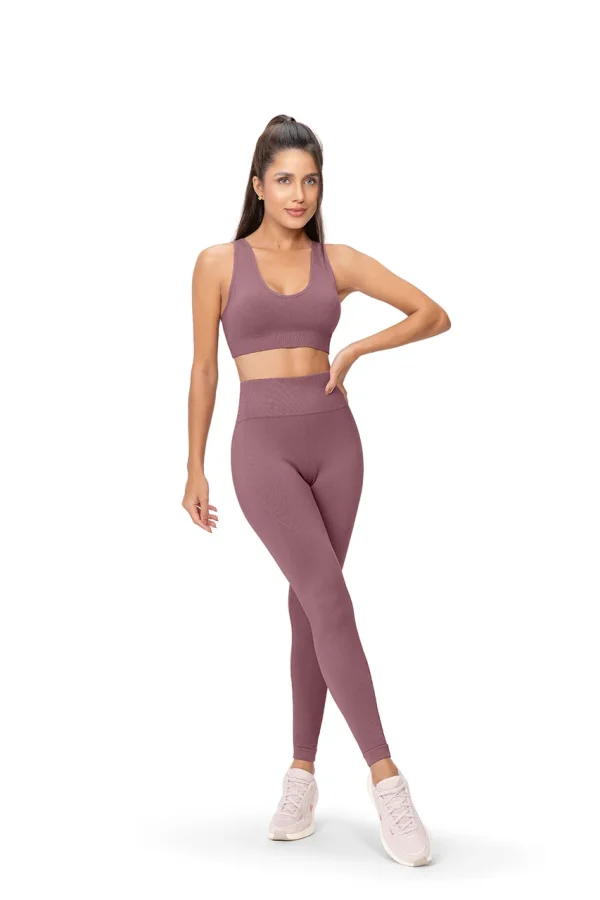 CONJUNTO ZEE RUCCI SEM COSTURA LEGGING E TOP LILÁS