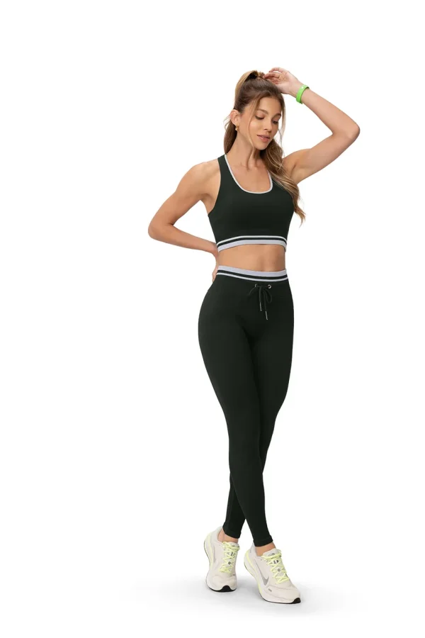 CONJUNTO ZEE RUCCI SEM COSTURA LEGGING E TOP PRETO